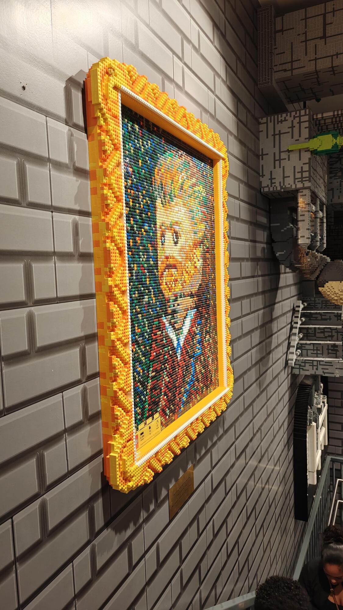 LEGO® painting on the wall of the stairwell